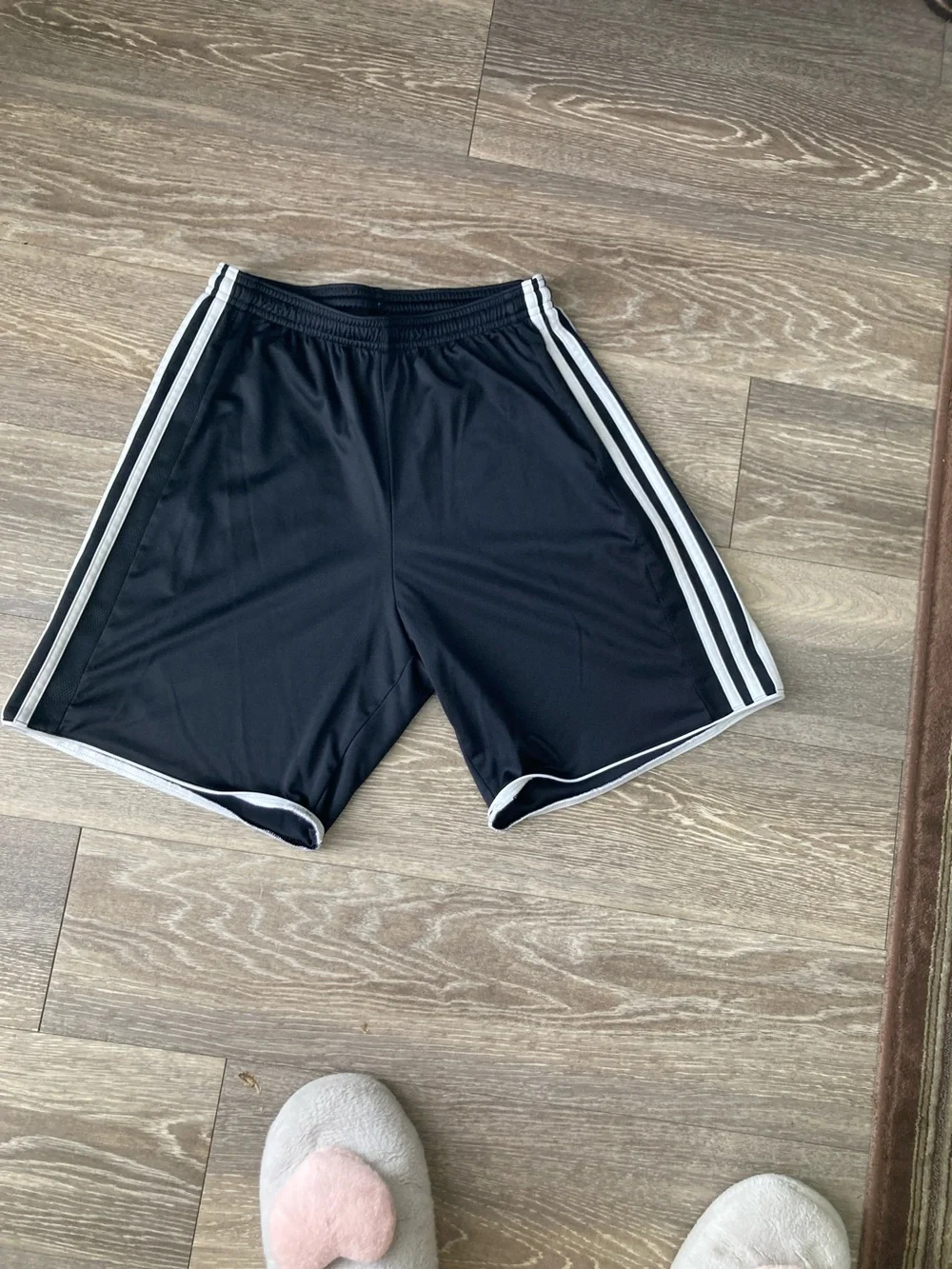 adidas Men’s 3-Pack Athletic Shorts — Black, Purple, White